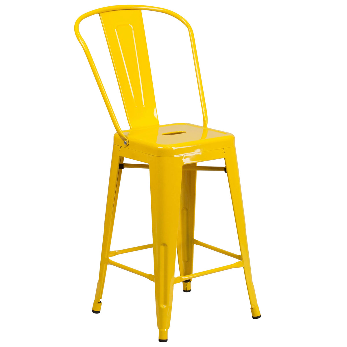 Flash Furniture Stool, 17 3/4" Wide - Yellow
