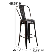 Flash Furniture CH-31320-30GB-BQ-GG Bar Stool, 17 3/4" Wide - photo 3