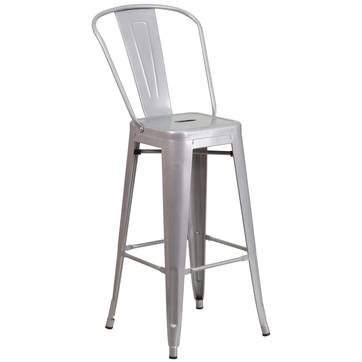 Flash Furniture CH-31320-30GB Bar Stool, 17 3/4" Wide - Silver