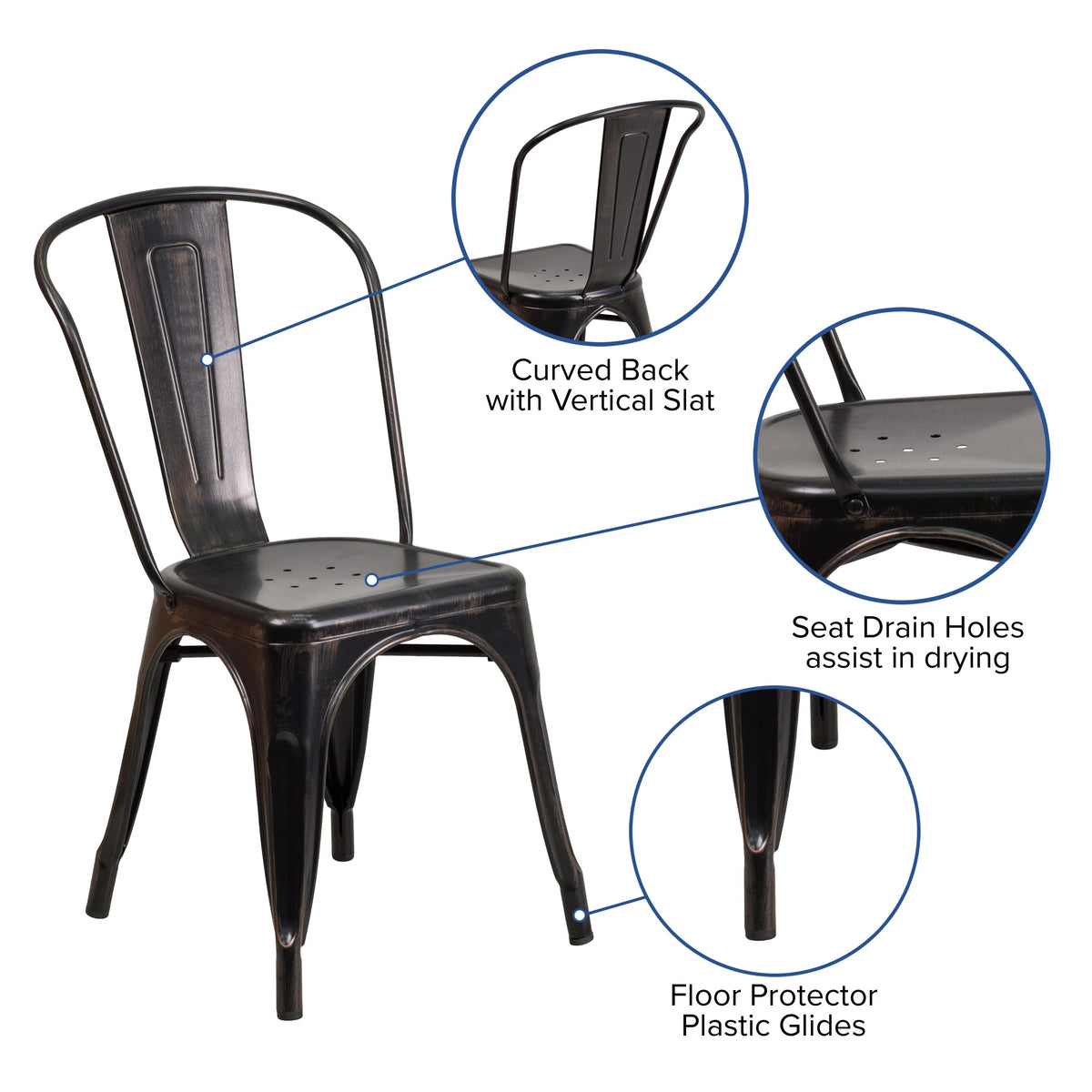 Flash Furniture CH-31230-SIL-GG Chair, 18" Wide - photo 3