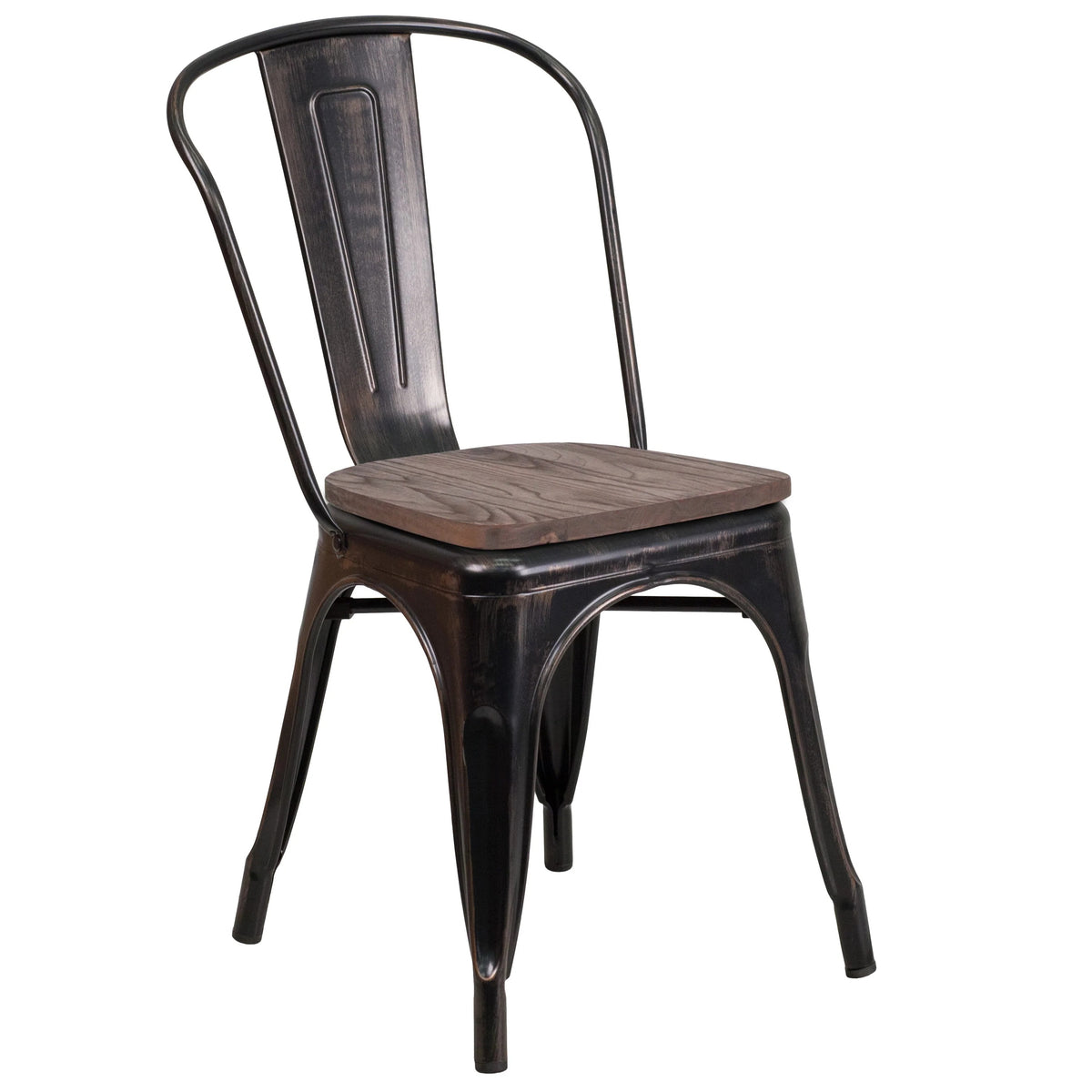 Flash Furniture CH-31230 Chair, 18" Wide - Black-Antique Gold