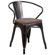 Flash Furniture CH-31270 Chair, 21 1/2" Wide - Black-Antique Gold