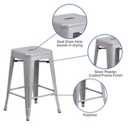 Flash Furniture CH-31320-24-BQ-GG Stool, 16" Wide - photo 3