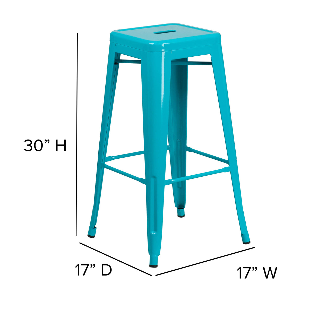 Flash Furniture CH-31320-30-BQ-GG Bar Stool, 17" Wide - photo 3