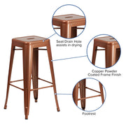Flash Furniture CH-31320-30-BQ-GG Bar Stool, 17" Wide - photo 5