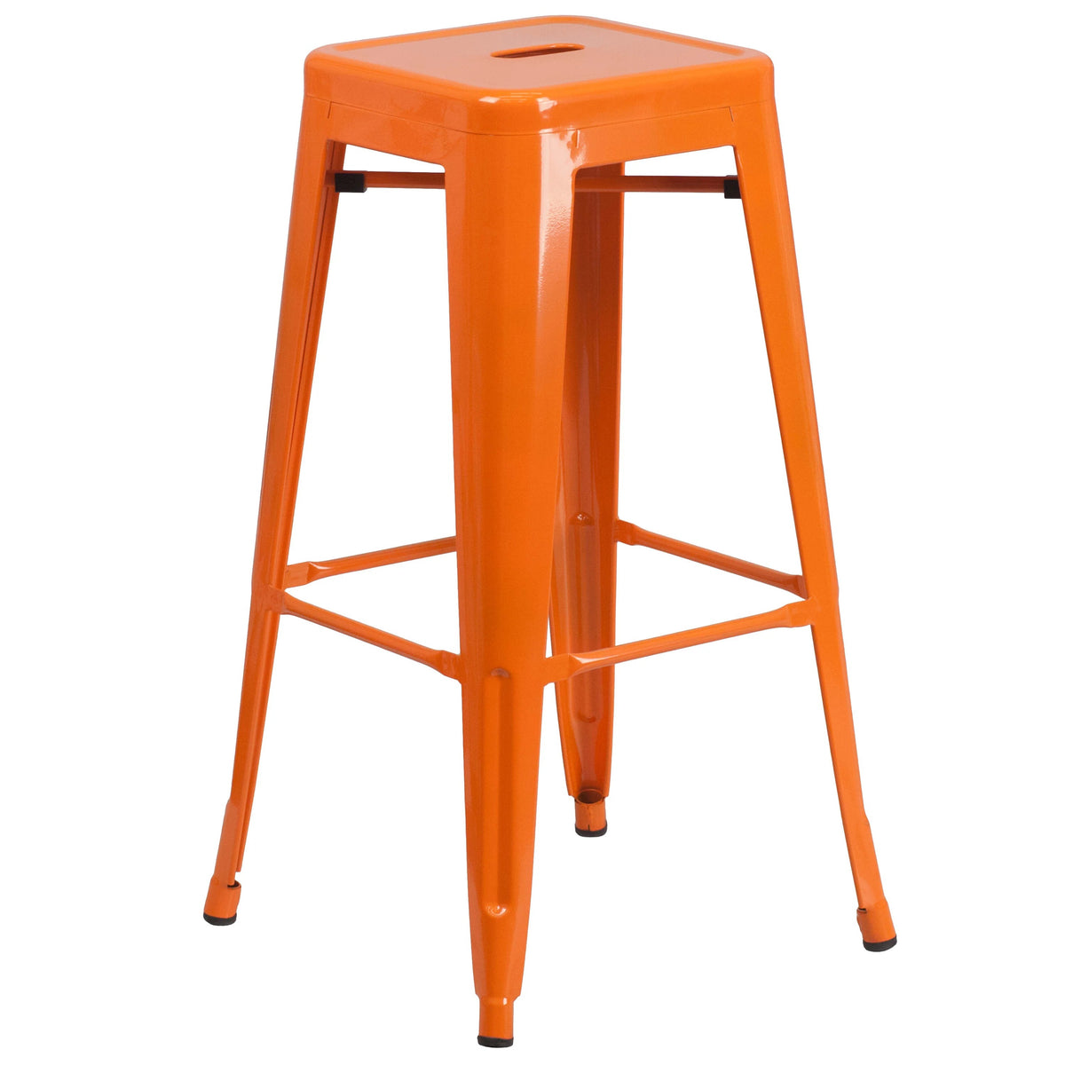 Flash Furniture Bar Stool, 17" Wide - Orange