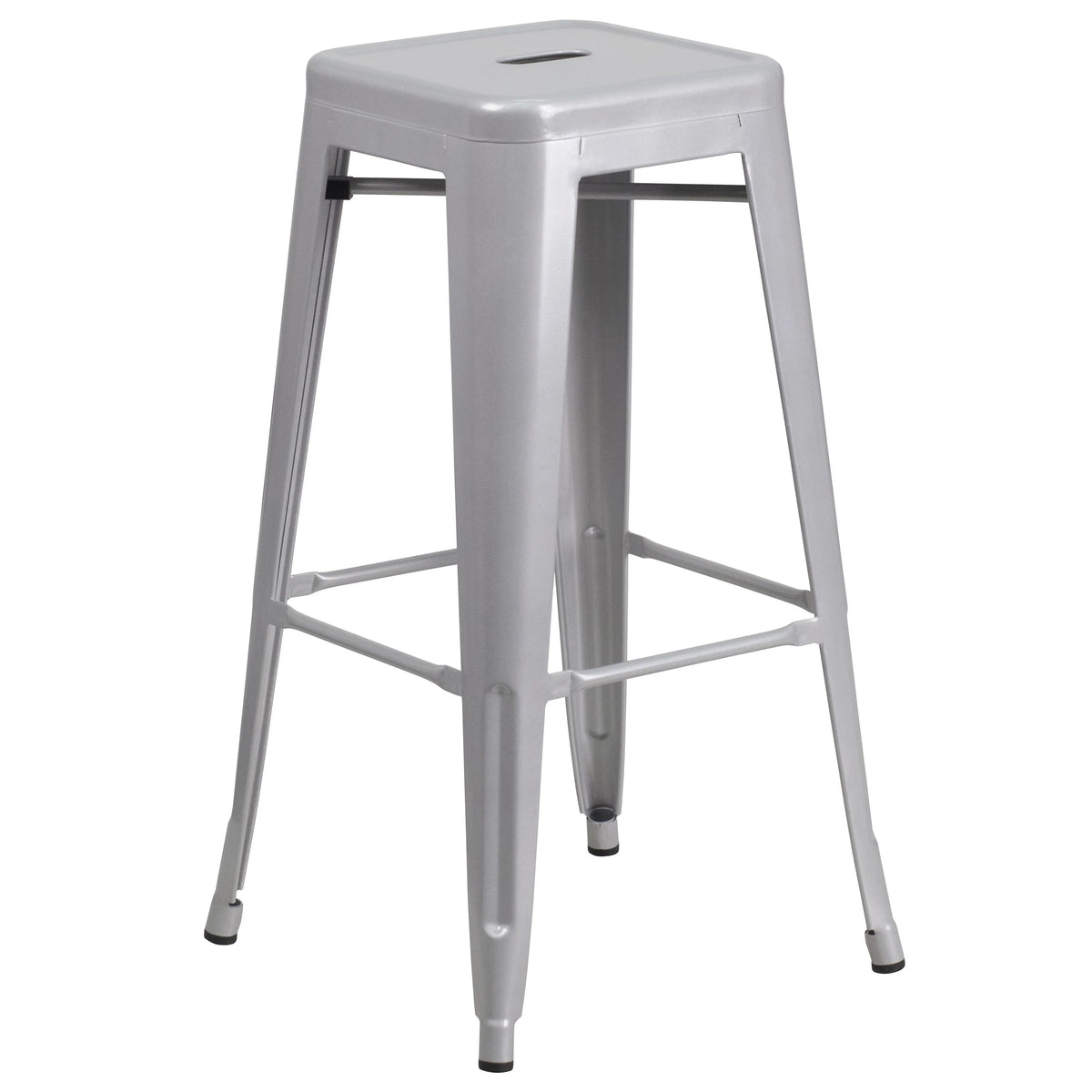 Flash Furniture Bar Stool, 17" Wide - Silver