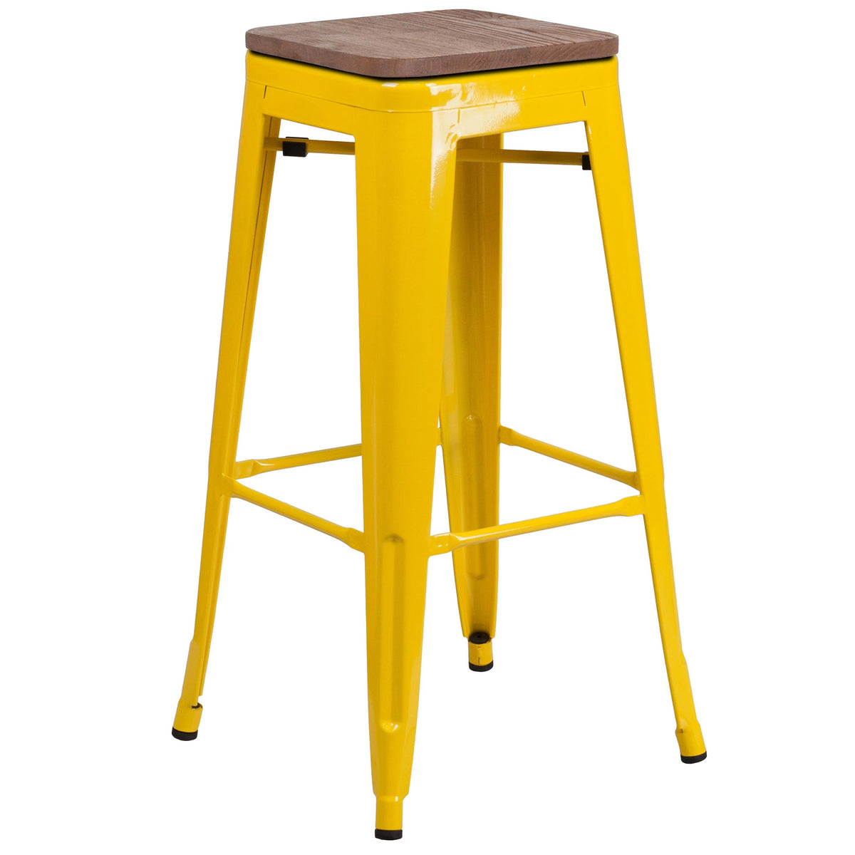 Flash Furniture CH-31320-30 Bar Stool, 17" Wide - Yellow