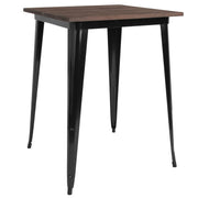 Flash Furniture Table, 42" High, Brown - 31 1/2"