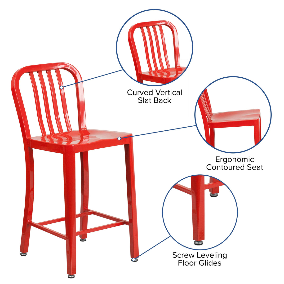 Flash Furniture CH-61200-24 Stool, 15 3/4" Wide - photo 3