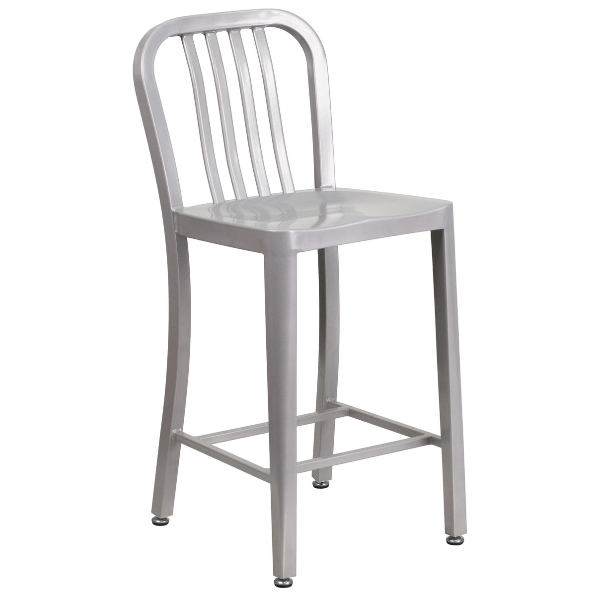 Flash Furniture CH-61200-24 Stool, 15 3/4" Wide - Silver