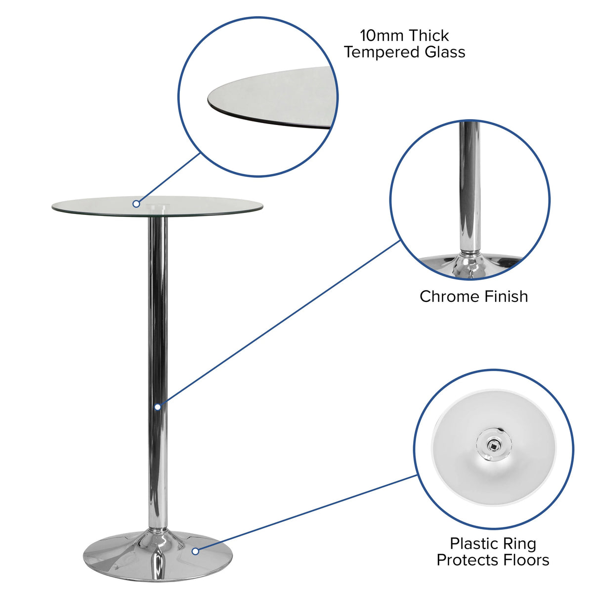 Flash Furniture Chad Cocktail Table, 23 1/2" Diameter - photo 4