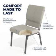 Flash Furniture FD-CH02185-GV Church Chair, 19 1/4" Wide - photo 3