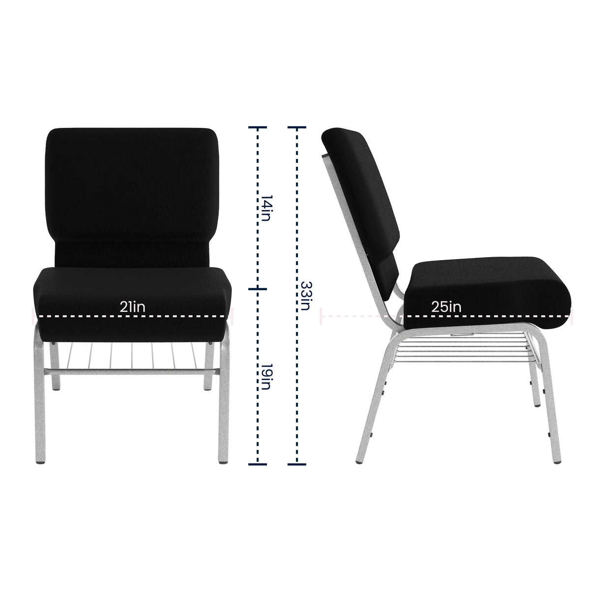 Flash Furniture XU-CH0221 Church Chair, 21 1/4" Wide - photo 4