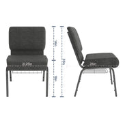 Flash Furniture FD-CH0221-4-SV Church Chair, 21 1/4" Wide - photo 5
