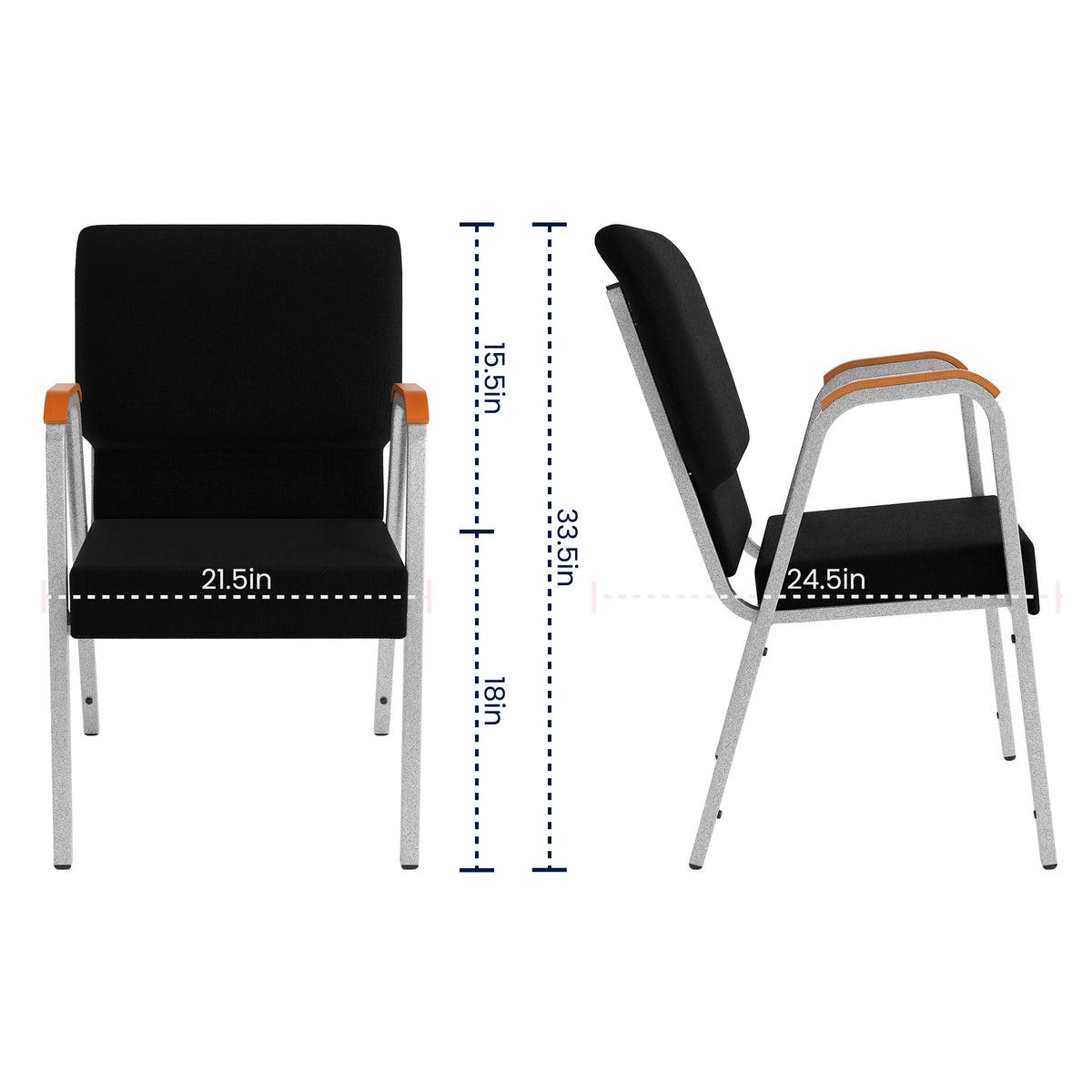Flash Furniture XU-DG-60156 Church Chair, 21 1/2" Wide - photo 4