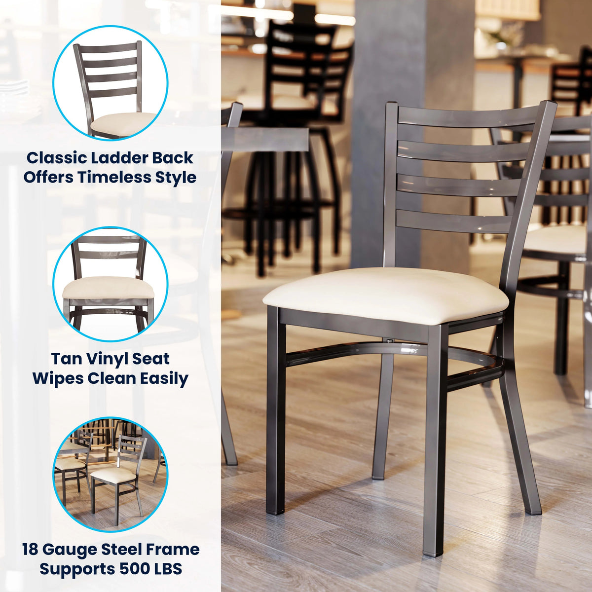 Flash Furniture XU-DG694BLAD-CLR Restaurant Chair, 16 1/2" Wide - photo 2