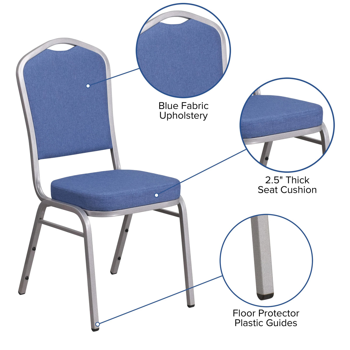 Flash Furniture FD-C01-B-5-GG Banquet Chair, 17 1/4" Wide - photo 7