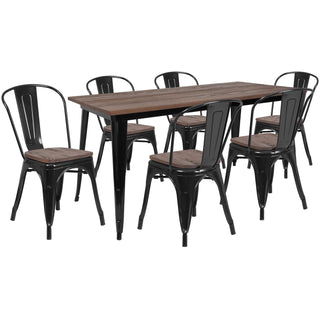 Flash Furniture CH-WD-TBCH-28-GG Table, 30 1/4" Wide, Black - Default Title