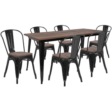 Flash Furniture CH-WD-TBCH-28-GG Table, 30 1/4" Wide, Black - Default Title