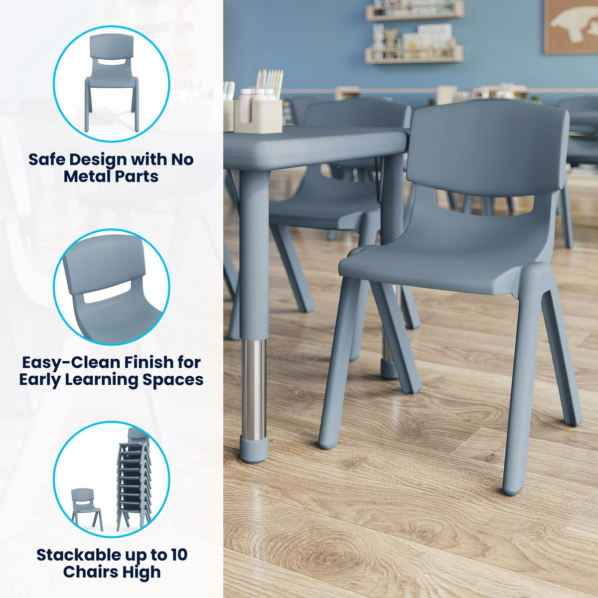 Flash Furniture 2-YU-YCX-003 Whitney Chair Set, 12 1/2" Wide, 2/Set - photo 4
