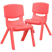 Flash Furniture 2-YU-YCX-003 Whitney Chair Set, 12 1/2" Wide, 2/Set - Red