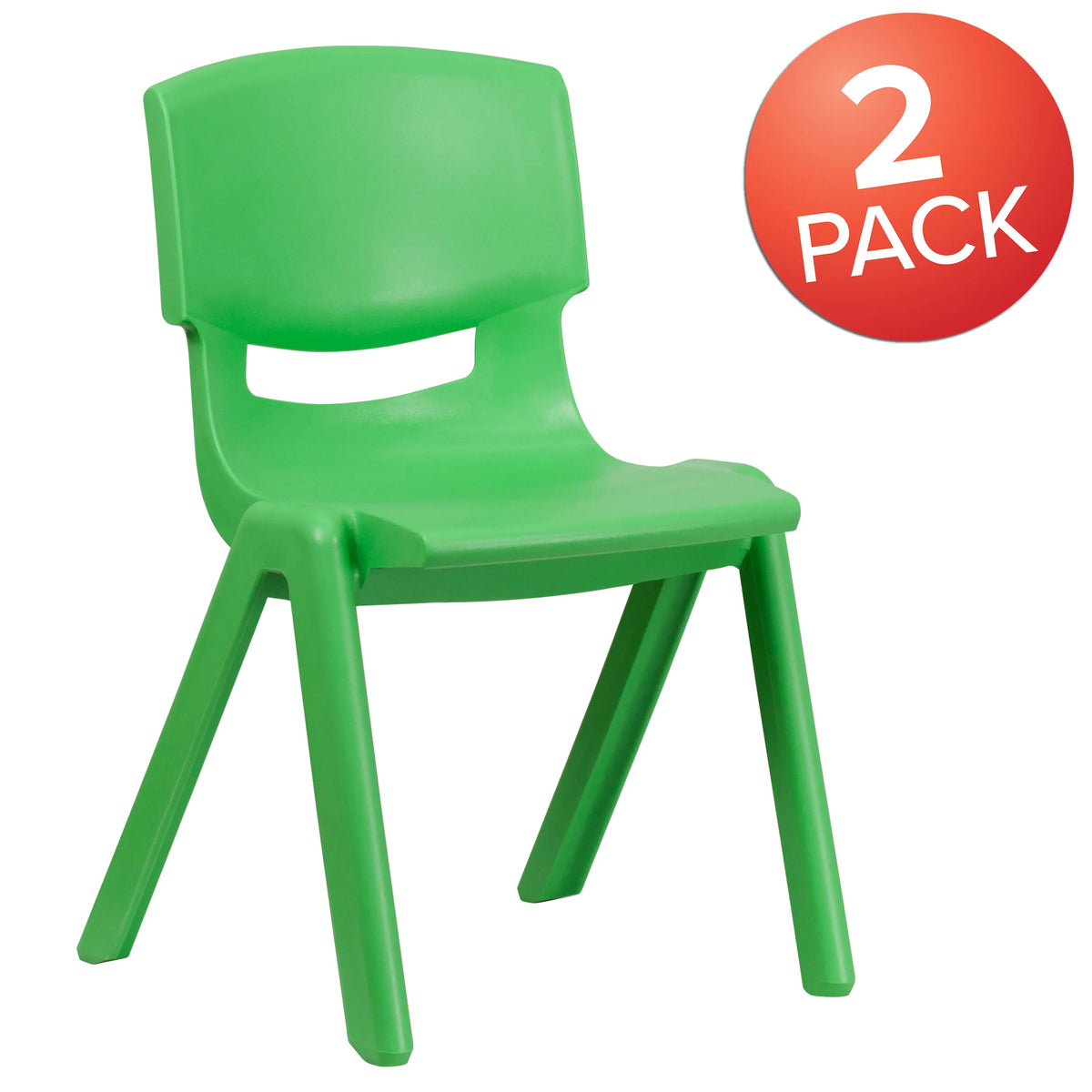 Flash Furniture 2-YU-YCX-005-RED-GG Whitney Chair Set, 16 1/4" Wide, 2/Set - photo 2