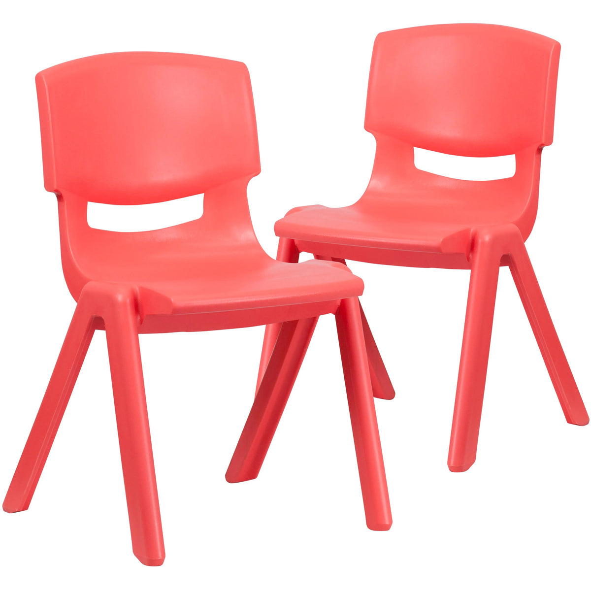 Flash Furniture 2-YU-YCX-005-RED-GG Whitney Chair Set, 16 1/4" Wide, 2/Set - Default Title