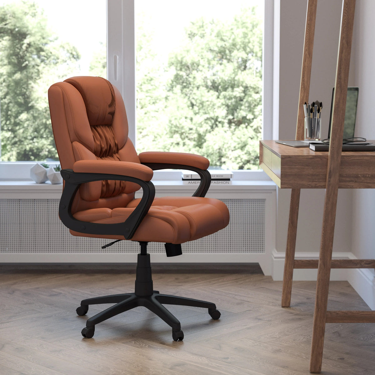 Flash Furniture CX-1179H-BR-GG Fundamentals Office Chair, 28 3/4" Wide, Brown - photo 2