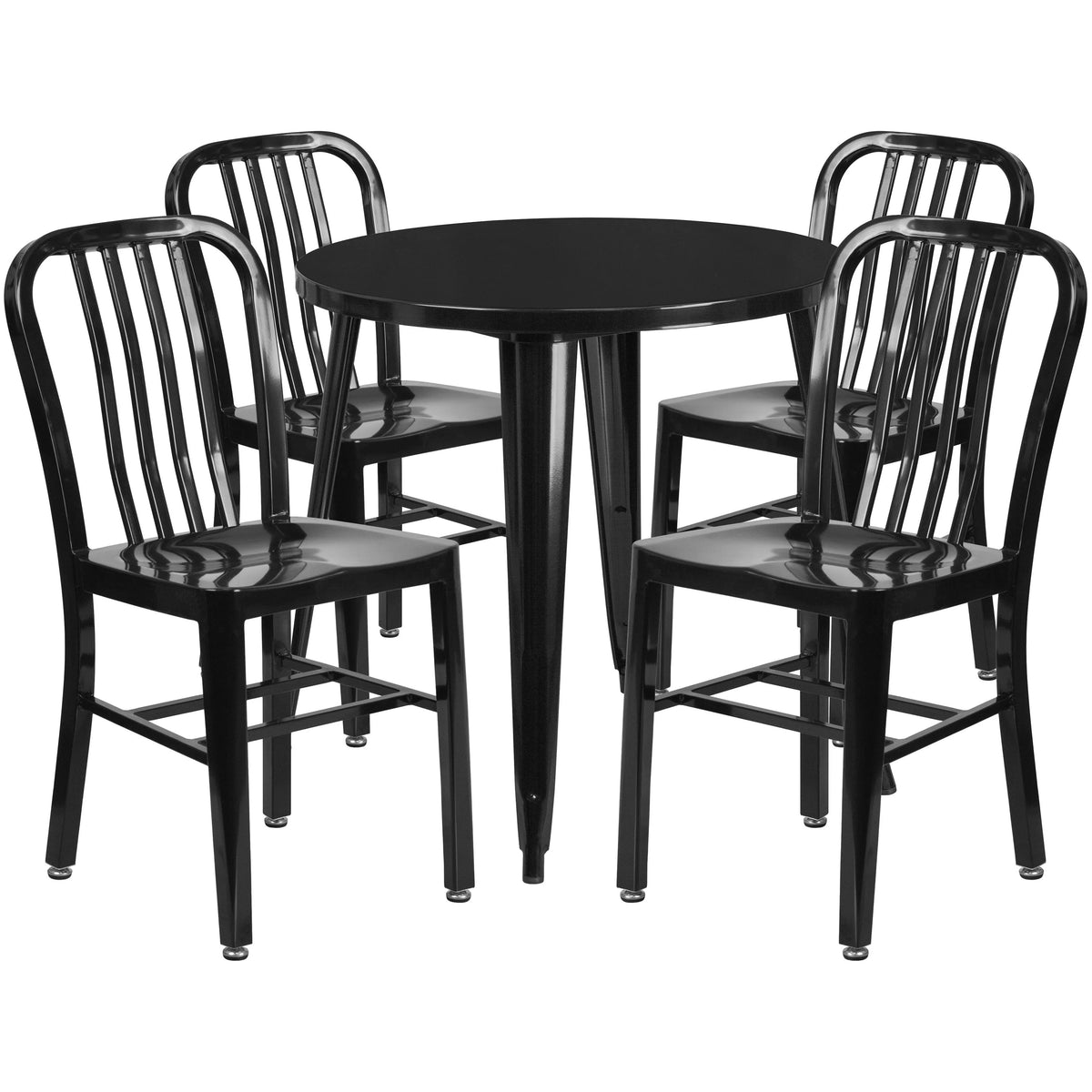 Flash Furniture CH-51090TH-4-18VRT Table, 30" Diameter - Black