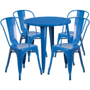 Flash Furniture CH-51090TH-4-18CAFE Table, 30" Diameter - Blue Indoor