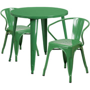 Flash Furniture CH-51090TH-2-18ARM Table, 29 1/2" Diameter - Green Standard Height