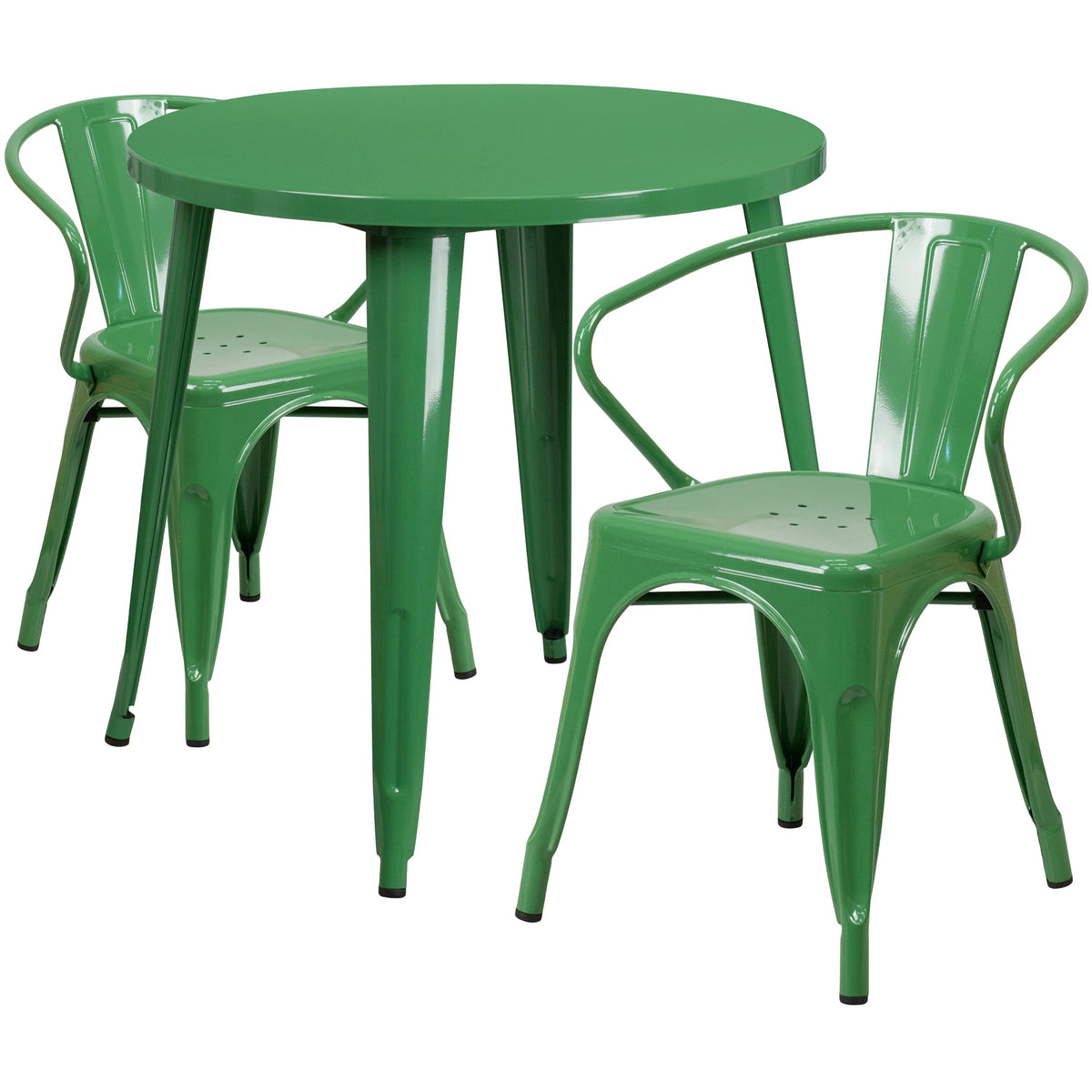 Flash Furniture CH-51090TH-2-18ARM Table, 29 1/2" Diameter - Green Standard Height