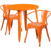 Flash Furniture CH-51090TH-2-18ARM Table, 29 1/2" Diameter - Orange Standard Height