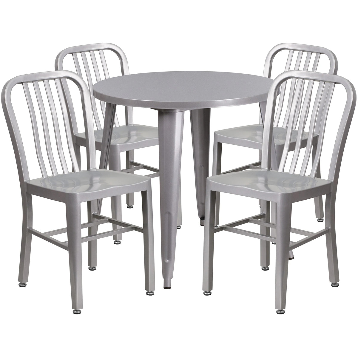 Flash Furniture CH-51090TH-4-18VRT Table, 30" Diameter - Silver