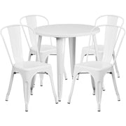 Flash Furniture CH-51090TH-4-18CAFE Table, 30" Diameter - White Indoor