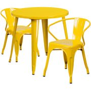 Flash Furniture CH-51090TH-2-18ARM Table, 29 1/2" Diameter - Yellow Indoor