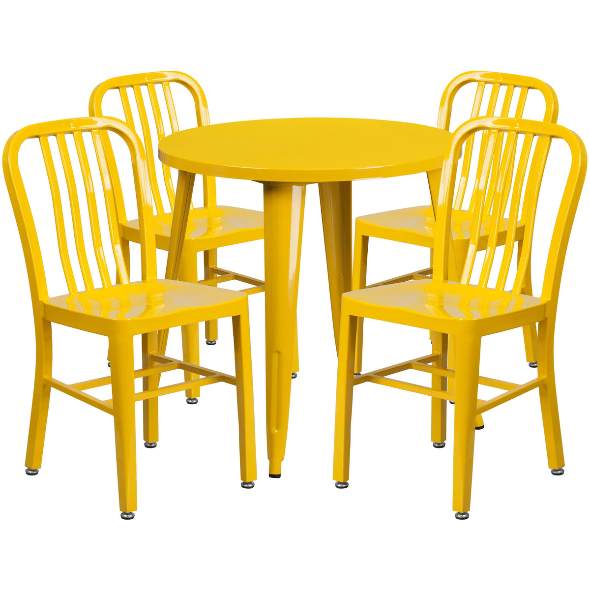 Flash Furniture CH-51090TH-4-18VRT Table, 30" Diameter - Yellow