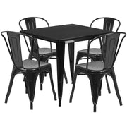 Flash Furniture ET-CT002-4-30 Table, 31 1/2" x 31 1/2" - 32" Black Standard Height