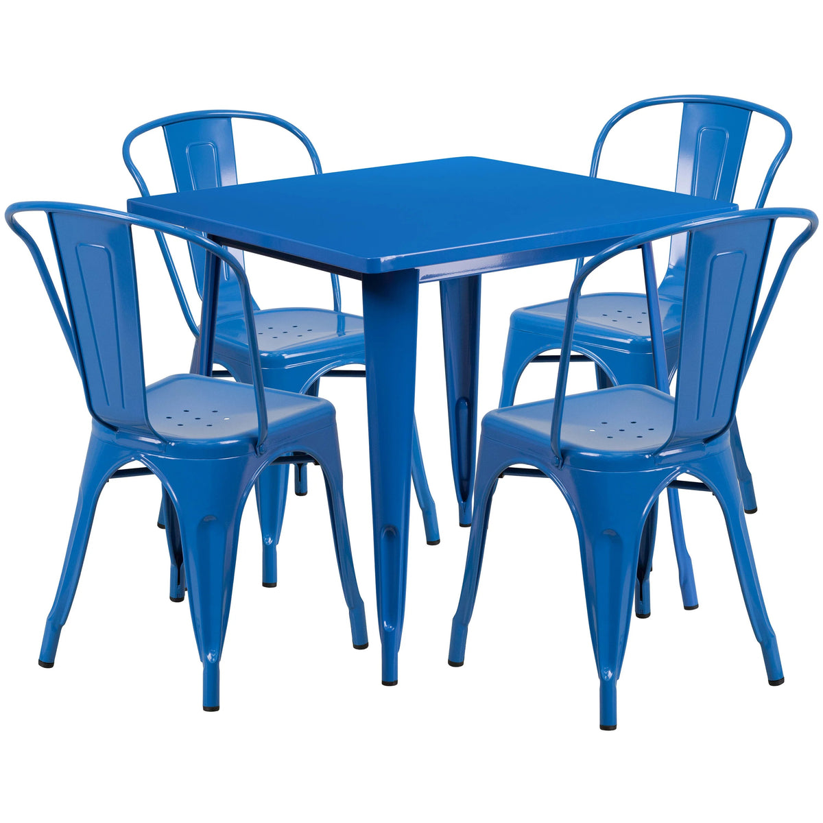 Flash Furniture ET-CT002-4-30 Table, 31 1/2" x 31 1/2" - 31 1/2" Blue Indoor