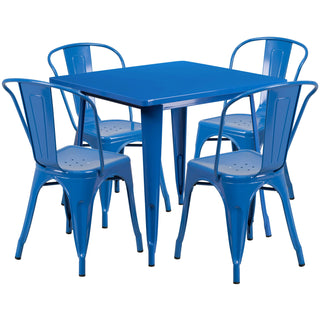 Flash Furniture ET-CT002-4-30 Table, 31 1/2" x 31 1/2" - 31 1/2" Blue Indoor
