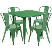Flash Furniture ET-CT002-4-30 Table, 31 1/2" x 31 1/2" - 31 1/2" Green Indoor