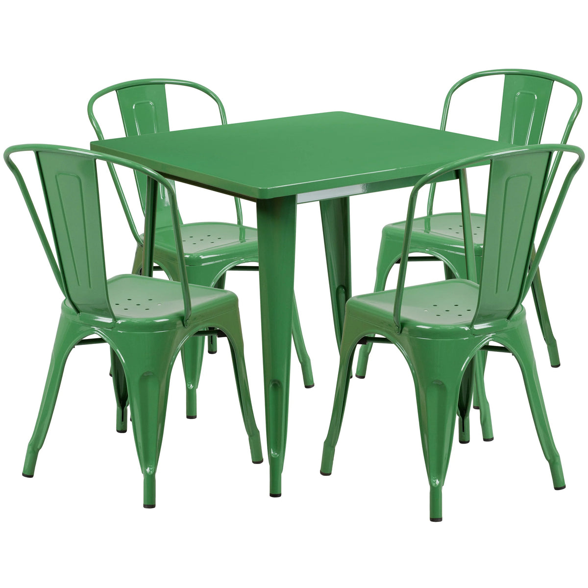 Flash Furniture ET-CT002-4-30 Table, 31 1/2" x 31 1/2" - 31 1/2" Green Indoor