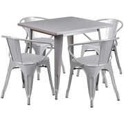 Flash Furniture ET-CT002-4-70 Table, 31 1/2" Wide - Silver