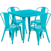 Flash Furniture ET-CT002-4-30 Table, 31 1/2" x 31 1/2" - 32" Teal