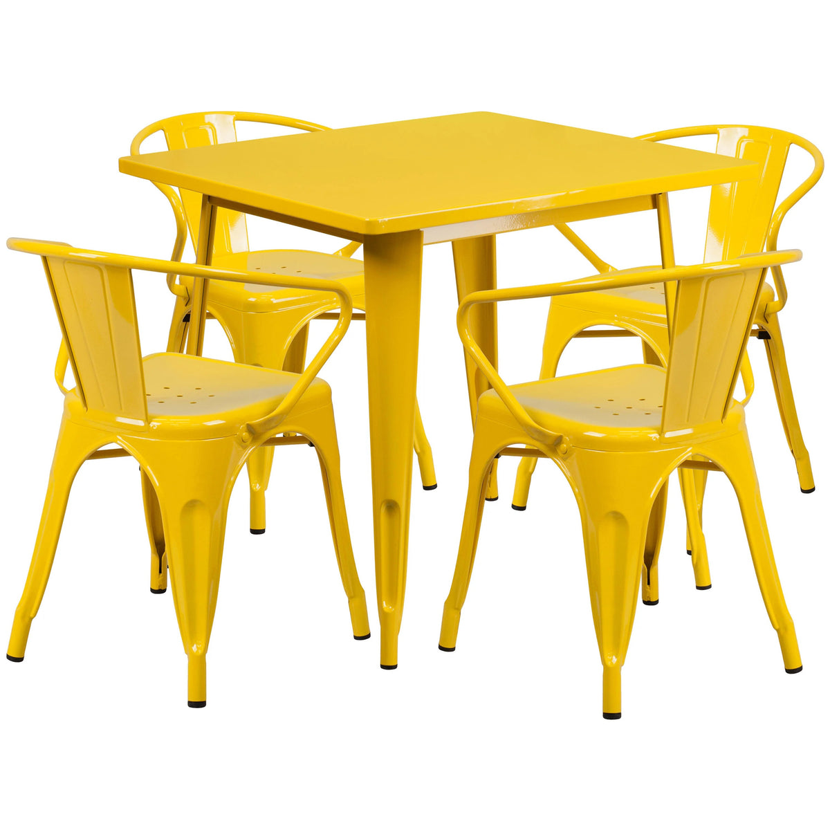 Flash Furniture ET-CT002-4-70 Table, 31 1/2" Wide - Yellow