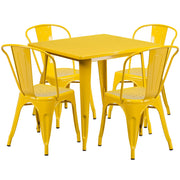 Flash Furniture ET-CT002-4-30 Table, 31 1/2" x 31 1/2" - 32" Yellow Standard Height