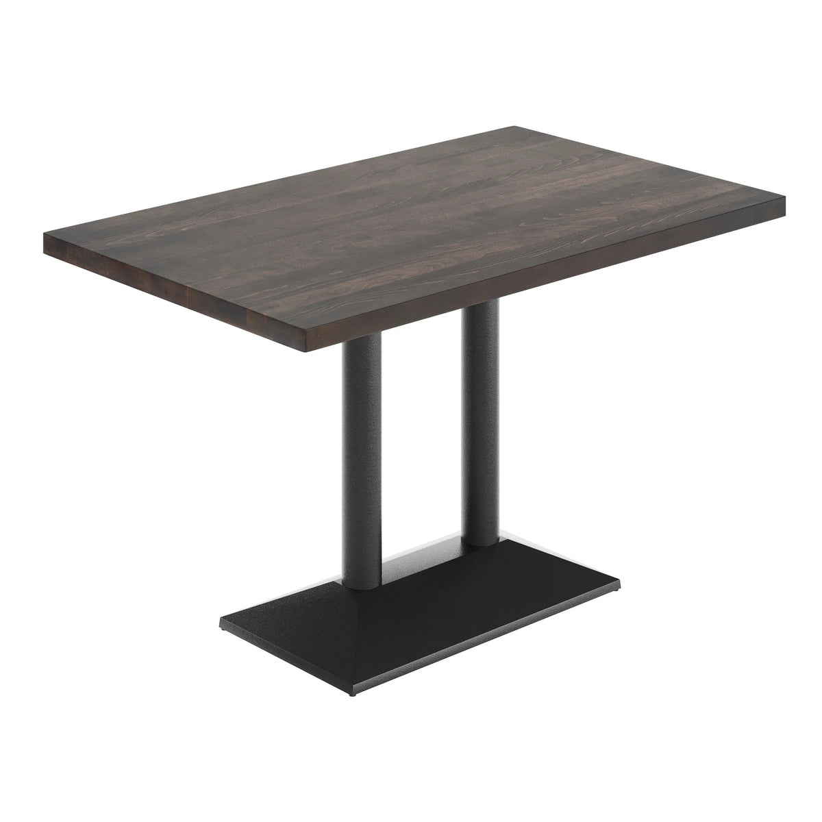 Flash Furniture GSF-REC3048-DKBRN Bennett Table, 30" x 48", Brown - Black