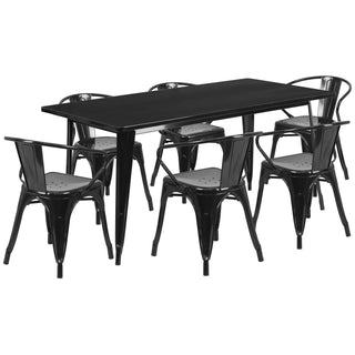 Flash Furniture ET-CT005-6-70 Table, 63" Wide - Black