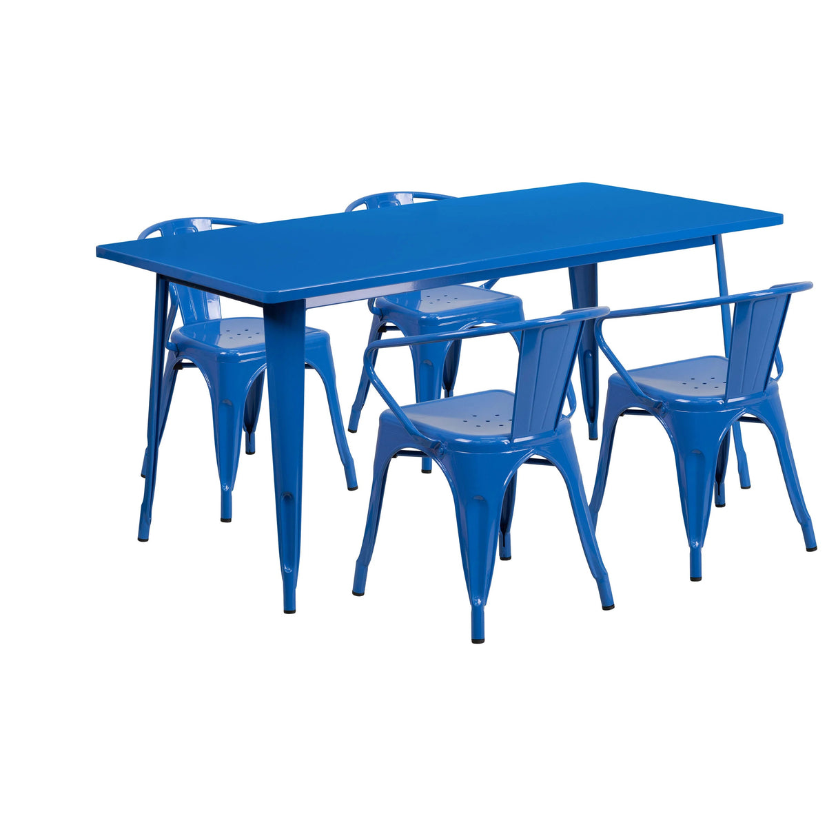 Flash Furniture ET-CT005-4-70 Table, 63" Wide - Blue